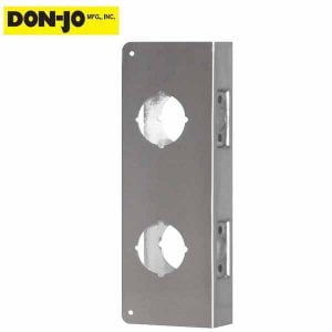 Don-Jo - Dbl. Wrap Plate - #942 - 2-3/8" - 1-3/4" Doors - Silver (942-S-CW)