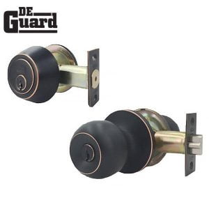 DeGuard Premium Combo Lockset - Oil Rubbed Bronze - Entrance - Grade 3 - SC1