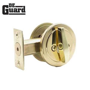 DeGuard Premium Combo Lockset - Polished Brass - Entrance - Grade 3 - SC1