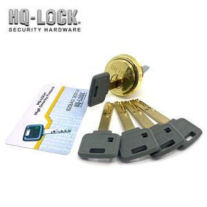HQ LOCK High Security Rim / Mortise - 1" - US3 - Polished Brass