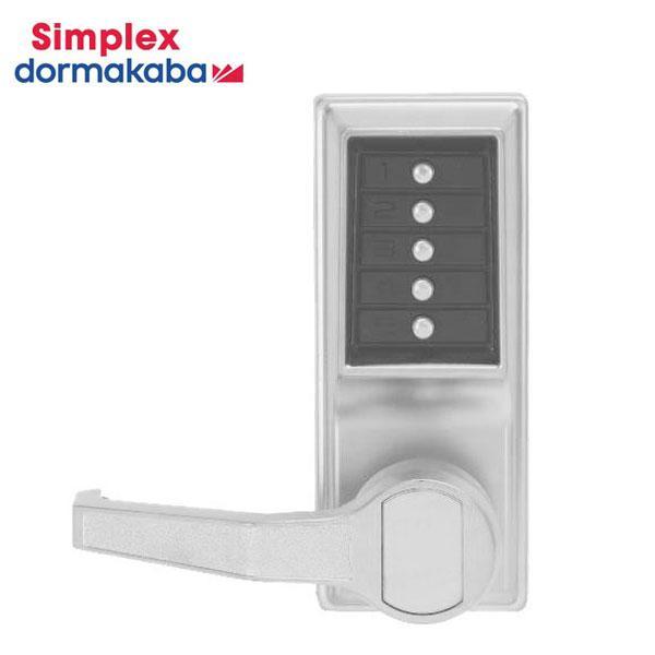 Simplex LL1011 Pushbutton Lever Lock - 26D - Satin Chrome - LH