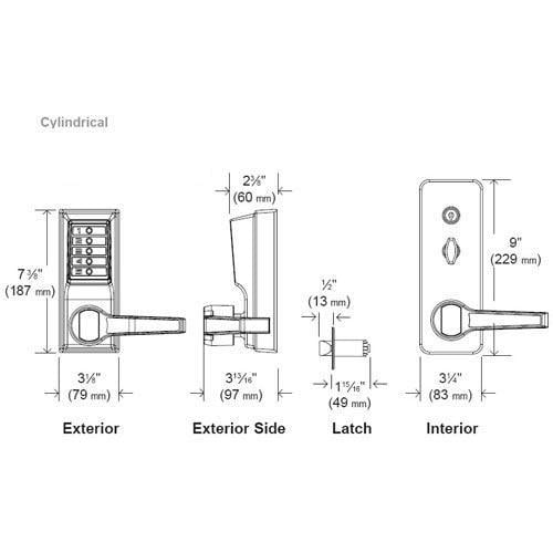 Simplex LL1011 Pushbutton Lever Lock - 26D - Satin Chrome - LH