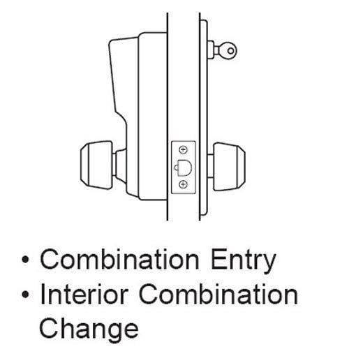 Simplex LR1011 Pushbutton Lever Lock - 26D - Satin Chrome - RH