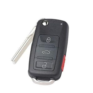 2012-2018 Volkswagen / 4-Button Flip Key / PN: 5KO837202BJ / NBGFS93N / MQB (RFK-VW-93QB)