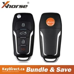 (Bundle of 10) Xhorse VVDI Super Remote / Ford Style / 4-Button Universal Remote Flip Key w/ Super Chip