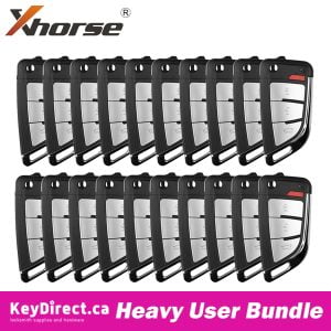 Bundle of 20 / Xhorse - Knife Style / 4-Button Universal Remote Flip Key for VVDI Key Tool (Wired)