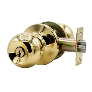 Premium Knobset - Polished Brass / Entrance US3 / Grade 3 / KW1