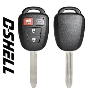2012 - 2015 Toyota 4-Button Remote Head Key D-SHELL BDM
