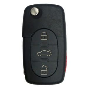 1997-2006 Audi / 4-Button Flip Key / MYT8Z0837231 (Aftermarket)