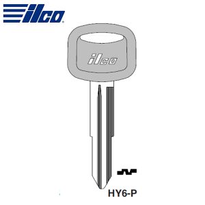 ILCO - 1992-1995 Hyundai Elantra Plastic Head Key Blank  / HY6-P / X216