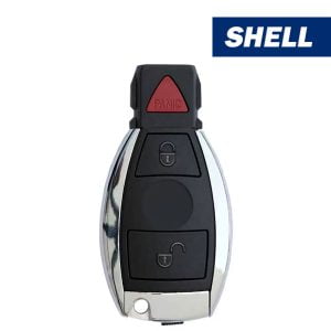 2007-2018 Mercedes Benz / BGA Chrome 3-Button Smart Key Shell (Aftermarket)