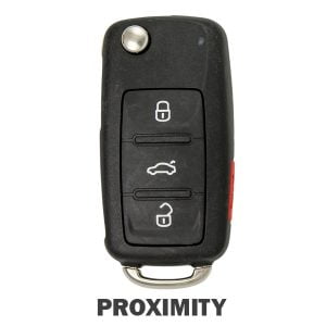2012-2018 Volkswagen / 4-Button Smart Flip Key / PN: 5KO837202BJ / NBGFS93N / HU66 / PEPS (Aftermarket)