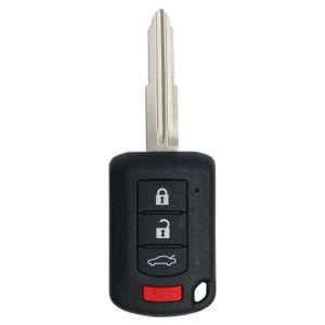2016-2017 Mitsubishi Lancer / 4-Button Remote Head Key / PN: 6370B945 / FCC: OUCJ166N (Aftermarket)