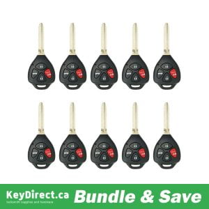 Bundle of 10 / Bundle 2007-2010 Toyota Camry Corolla / 4-Button Remote Head Key / 89070-06231 / HYQ12BBY (4D67 Chip) (Aftermarket)