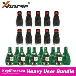 Bundle of 10 / Xhorse - Mercedes Proximity Smart Key PCB – 315 / 433 MHz for Mercedes IR “Fobik” Style FBS3 Systems + SHELL