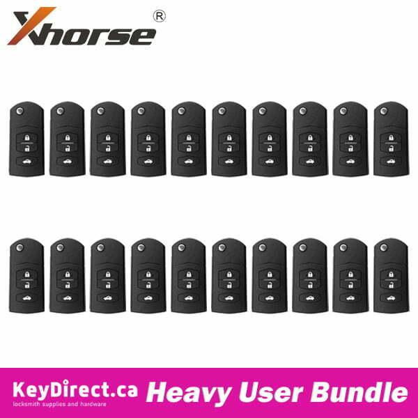 Bundle of 20 / Xhorse - Mazda Style XKMA00EN / 3-Button Universal Remote Key for VVDI Key Tool (Wired)
