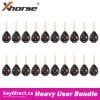 Bundle of 20 / Xhorse - Toyota Style XKTO02EN / 4-Button Universal Remote Head Key for VVDI Key Tools (Wired)