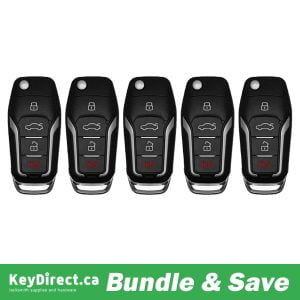 Bundle of 5 / 2013-2018 Ford / 4-Button Flip Key / OUCD6000022 (Aftermarket)