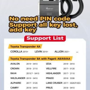 Xhorse - 2017-2022 Toyota / Lexus All Keys Lost Adapter (Smart Keys) for VVDI Key Tool Plus / XD8ASKGL