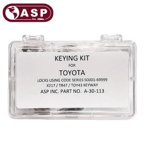 ASP - 1994-2019 Toyota / X217 / TR47 / 10 Cut / Keying Tumbler Kit / A-30-113