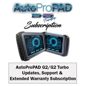 AutoProPAD G2/G2 Turbo ﻿Updates, Support & Extended Warranty Subscription