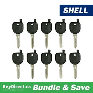 Bundle of 10 / B106 / B107 / B111 / GM Transponder Key SHELL (No Chip) (Aftermarket)