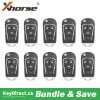 Bundle of 10 / Xhorse – Buick Style / 4-Button Universal Remote Key for VVDI Key Tool / XKBU02EN (Wired)