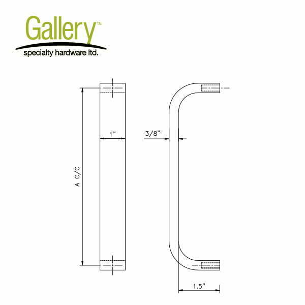 Gallery Specialty Hardware –  7” C/C Door Pull / GSH 1007