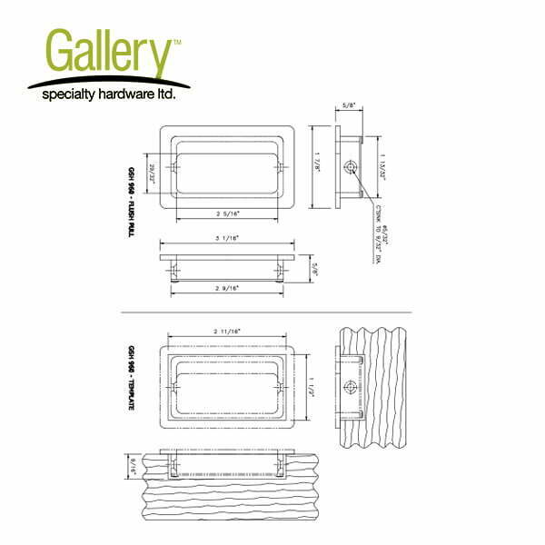 Gallery Specialty Hardware - Flush Pull / C26D / GSH 960