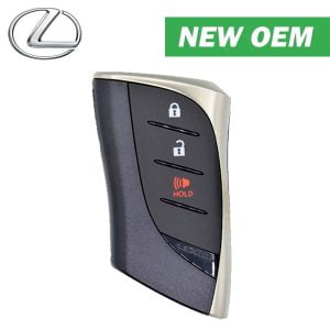 2019-2020 Lexus UX200 UX250h / 3-Button Smart Key / PN: 8990H-76010 / FCC ID: HYQ14FBF / Black Logo (OEM)