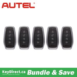 Bundle of 5 / Autel – MAXIIM IKEY Standard Style 4-Button Universal Smart Key (IKEYAT4PC)