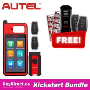 Kickstart Bundle! BUY the Autel MaxiIM KM100 Universal Key Generator Kit GET FREE IKEY Standard Style Universal Smart Keys + OBDSTAR – RT100 Remote Tester + 2X 5-PACK of CR2032 Batteries