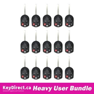 Bundle of 15 / 2012-2019 Ford / 4-Button Remote Head Key / OUCD6000022 (Aftermarket)