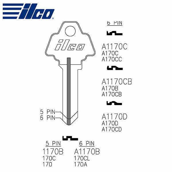 ILCO - HO1-1170B Challenger Key Blank