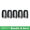Bundle of 5 / 2009-2015 Hyundai Kia / 4-Button Smart Key / SY5HMFNA04 (Aftermarket)