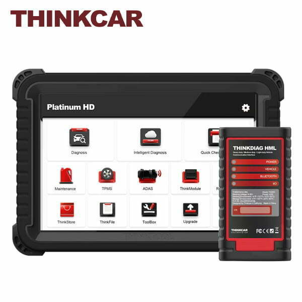 THINKCAR - PLATINUM HD - 10 inch OBD2 Scanner Car Code Reader for Heavy Duty Commercial Vehicles Professional Diagnostic Tool