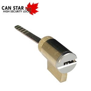 CanStarLock - High Security – KIK Cylinder (Key-In-Knob) / 4 Pin / 26D – Satin Chrome