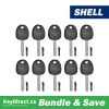 Bundle of 10 / Hyundai/Kia Transponder Key Shell - HY20 Plug Style (Aftermarket)