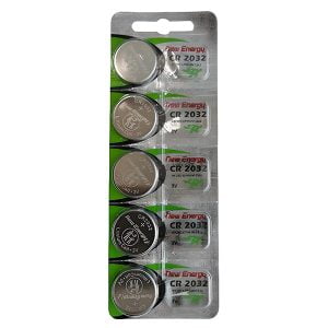 New Energy - 5-PACK of CR2032 3-Volt Lithium Batteries